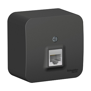 Розетка компьютерная Systeme Electric Blanca накладная антрацит RJ45 (BLNIA045006)