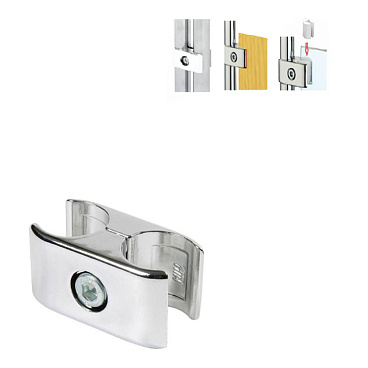 Соединитель труба-панель к системе Joker d25 мм хром