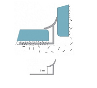 Профиль для плитки CEZAR внутренний 7мм светло-розовый