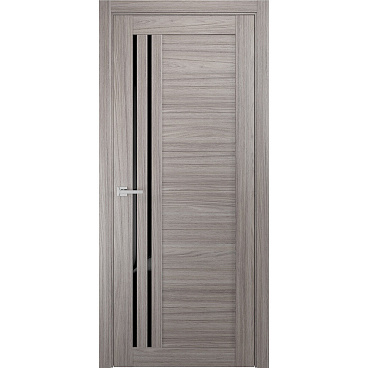 Дверь межкомнатная Квадро 20 800х2000 мм финишпленка дуб дымчатый со стеклом