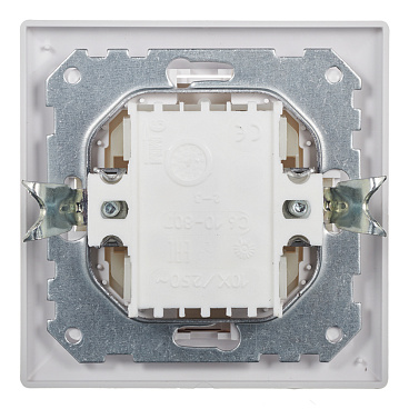 Переключатель Svet одноклавишный встраиваемый белый (SV1001-0016)