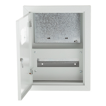 Щит учетно-распределительный встраиваемый Dekraft ЩРУВ-1/12 металлический IP31 430х330х160 мм 12 модулей с окном для снятия показаний счетчика