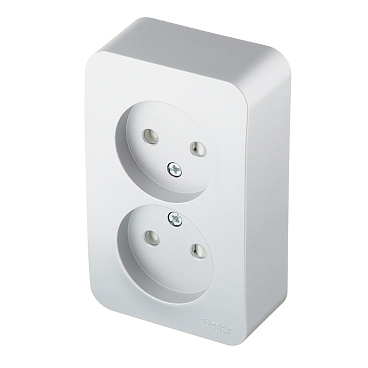 Розетка Systeme Electric Blanca накладная алюминий со шторками (BLNRA001213)