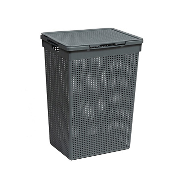 Корзина для белья Violet Лофт 615х450х260 мм 50 л серая (5650018)