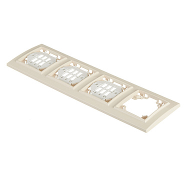 Рамка EKF Минск четырехместная бежевая (ERM-G-304-20)