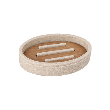 Мыльница для ванной Zenfort Дюна настольная полирезин бежевая (106556)