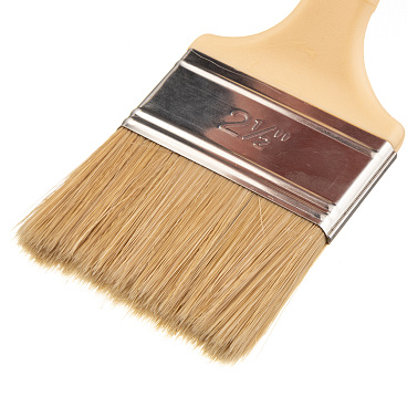 Кисть радиаторная натуральная щетина пластиковая ручка Beorol 63х9 мм для эмалей и лаков на алкидной основе