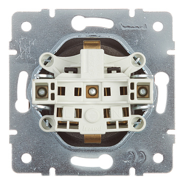 Розетка Lezard Karina встраиваемая черный бархат с крышкой (707-4288-123B)