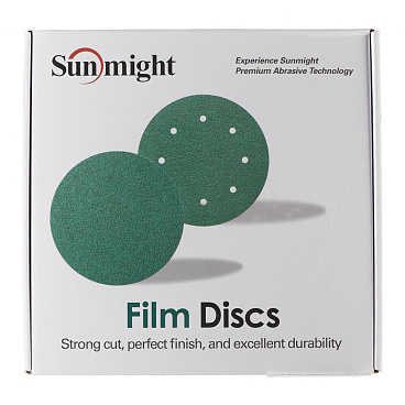 Диск шлифовальный Sunmight Film L312T d225 мм P150 на липучку пленочная основа (50 шт.) (53509)