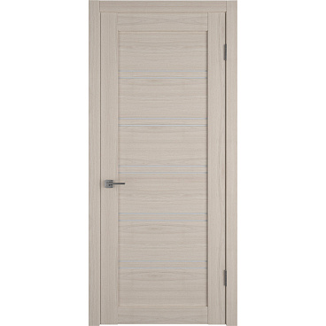 Дверь межкомнатная Лайт 28 900х2000 мм финишпленка 3D cream со стеклом с замком и петлями