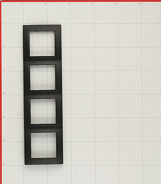 Рамка Simon 15 четырехместная графит (1500640-038)