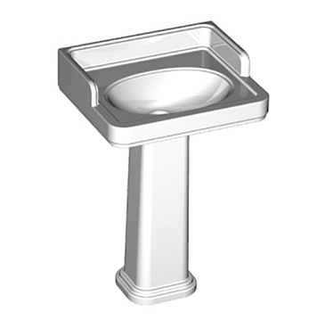 Раковина POMPEI подвесная/мебельная 60, белая глянцевая PO.wb.60