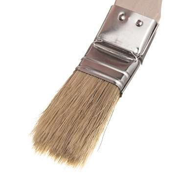 Кисть радиаторная натуральная щетина деревянная ручка 25х8,5 мм для эмалей и лаков на алкидной основе