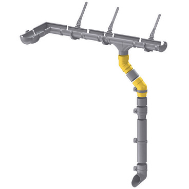 Колено трубы Docke Premium пластиковое d85 мм 72° пломбир RAL 9003