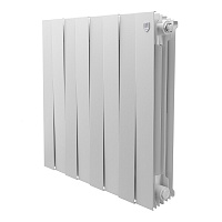Радиатор биметаллический Royal Thermo Piano Forte 500 мм 8 секций 1" боковое подключение белый