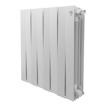 Радиатор биметаллический Royal Thermo Piano Forte 500 мм 8 секций 1" боковое подключение белый