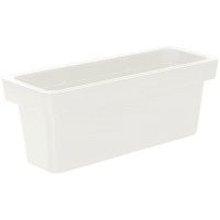 Кашпо декоративное Элластик-Пласт Loft 600х250х250 мм с дренажной вставкой 25 л белое