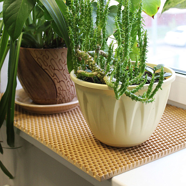 Коврик универсальный Еvaline ЭВА Соты 60х40 см песочный