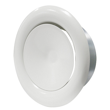 Анемостат приточно-вытяжной Era Pro регулируемый стальной с полимерным покрытием d160 мм белый