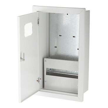 Щит учетно-распределительный встраиваемый Dekraft ЩРУВ-3/12 металлический IP31 550х330х160 мм 12 модулей с окном для снятия показаний счетчика