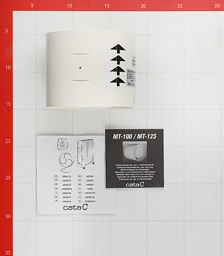 Вентилятор канальный осевой Cata MT-125 d120 мм слоновая кость