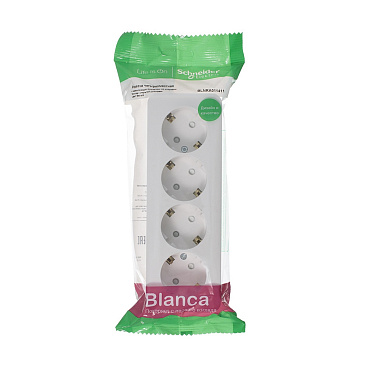 Розетка Systeme Electric Blanca накладная белая со шторками (BLNRA011411)