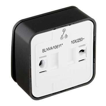 Переключатель Systeme Electric Blanca одноклавишный накладной антрацит с подсветкой (BLNVA106116)