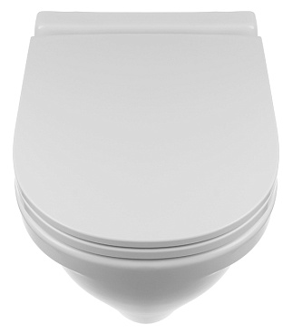 Унитаз подвесной Sanita Luxe Аттика с сиденьем дюропласт микролифт (WC.WH/Attica/DM/WHT.G/S1)