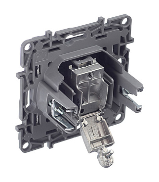 Розетка телевизионная Legrand Etika встраиваемая антрацит (672651)