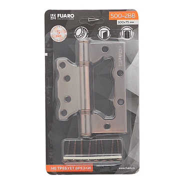 Петля Fuaro бабочка универсальная неразъемная 100х75 мм медь