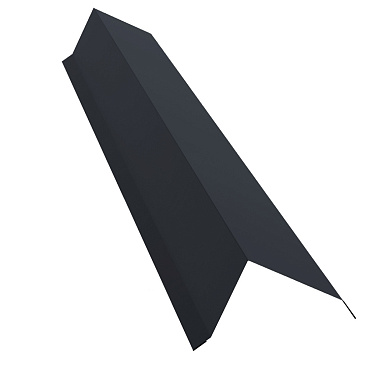 Планка торцевая для металлочерепицы 100х80 мм 2 м графитово-серая RAL 7024 матовая satin matt