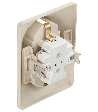 Розетка Systeme Electric Glossa встраиваемая бежевая (GSL000224)