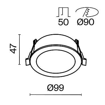 Встраиваемый светильник Technical DL130-GX53-W