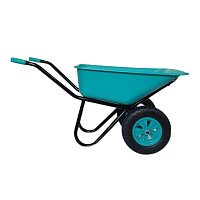 Тачка садово-строительная двухколесная РВ Пласт 120 л 180 кг ударопрочная усиленная морозостойкая (274)