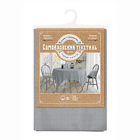 Скатерть Самойловский текстиль 144х144 см рогожка Текстура серая