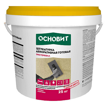 Штукатурка фасадная Основит Экстервэлл Oac-1.5 WS акриловая шуба 1,5 мм белая 25 кг