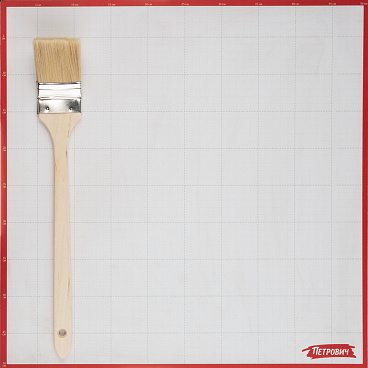 Кисть радиаторная натуральная щетина деревянная ручка 63х11 мм для эмалей и лаков на алкидной основе