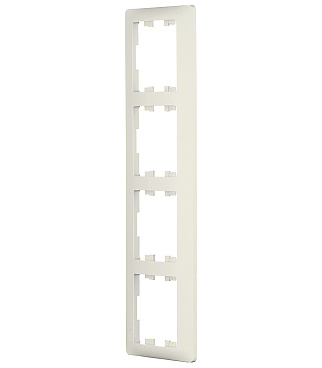 Рамка Systeme Electric Glossa четырехместная белая (GSL000104)