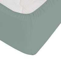 Простыня на резинке 180х200х30 см сатин шалфей Lorikeet Solo