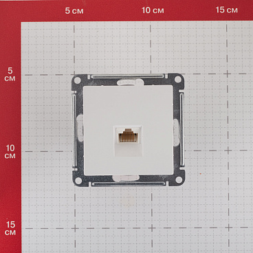 Розетка компьютерная Systeme Electric AtlasDesign встраиваемая белая RJ45 (ATN000183)