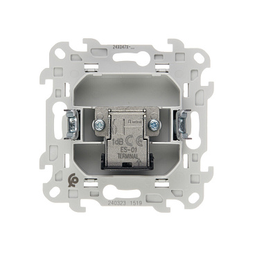 Розетка телевизионная Simon 24 Harmonie встраиваемая алюминий TV (2410475-033)