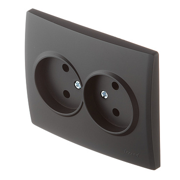 Розетка Lezard Karina встраиваемая черный бархат (707-4200-128B)