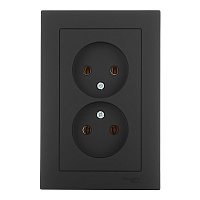 Розетка Systeme Electric AtlasDesign встраиваемая карбон (ATN001020)