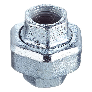 Муфта разъемная Gebo Platinum (330-4V) 1/2 ВР(г) х 1/2 ВР(г) с накидной гайкой чугунная оцинкованная