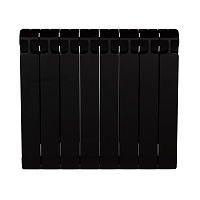 Радиатор биметаллический Rifar Monolit 500 мм 8 секций 3/4 боковое подключение антрацит