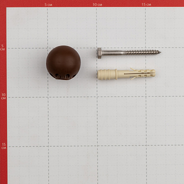 Упор дверной с крепежом коричневый