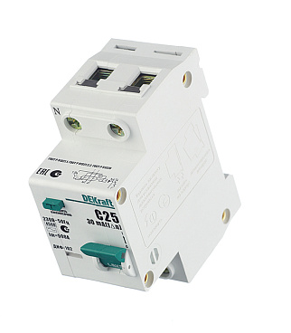 Автомат дифференциальный Dekraft ДИФ-102 25А 1P+N тип AC 30 мА 4,5 кА (16005DEK)