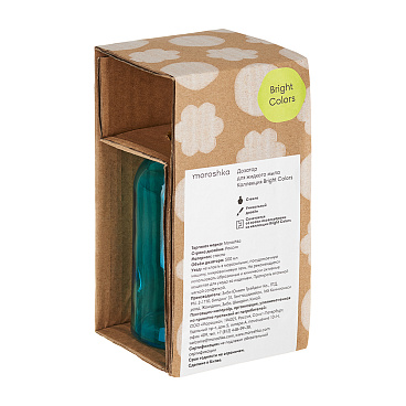 Дозатор для мыла Moroshka Bright Colors настольный стекло бирюзовый (917-308-02)