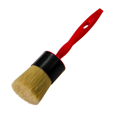 Кисть круглая натуральная щетина пластиковая ручка Wenzo Pro d55 мм для эмалей и лаков на алкидной основе