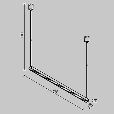 Трековый подвесной светильник Technical TR169-1-26W3K-M-B